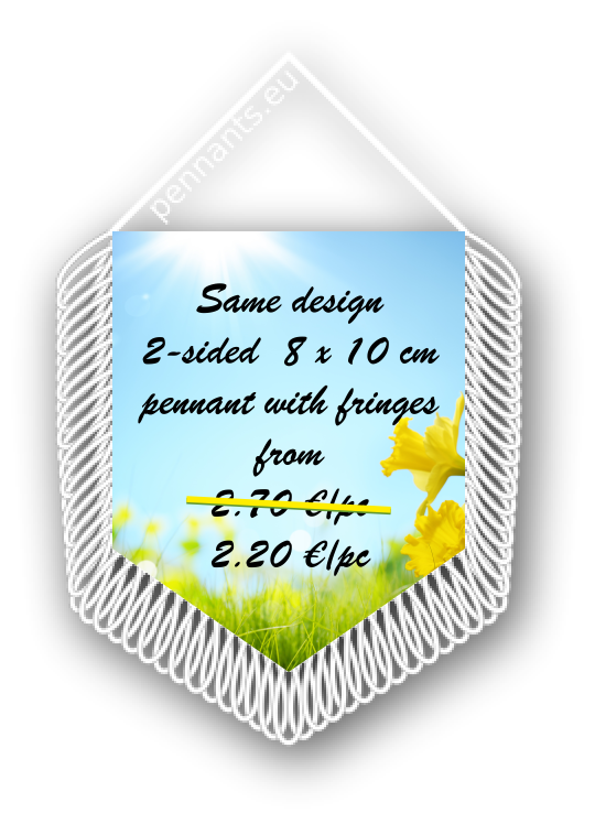 Spring special pennant with white fringes