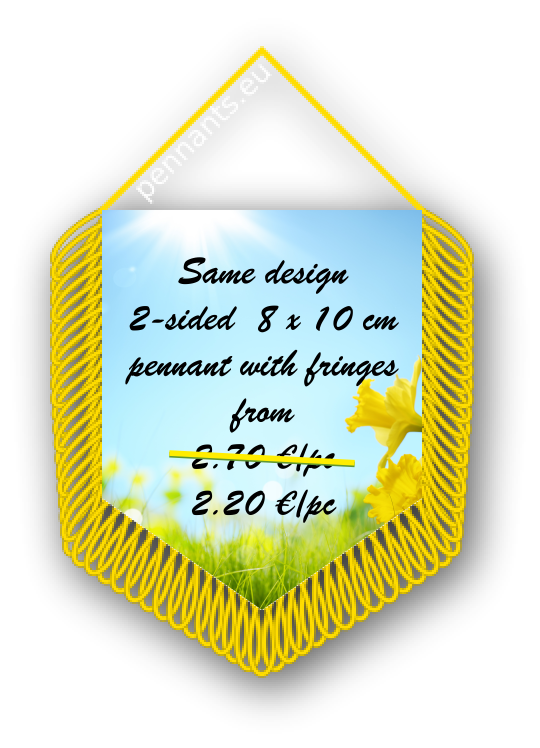 Spring special pennant with yellow fringes