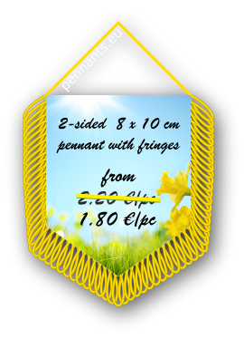 Spring special pennant with yellow fringes